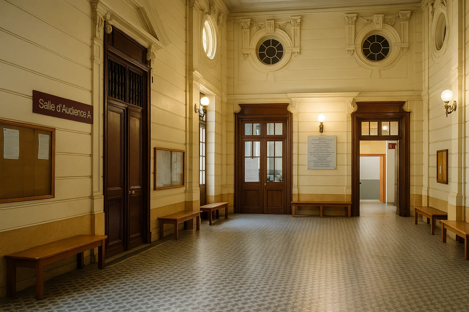 Tribunal de Versailles, cour des pas perdus